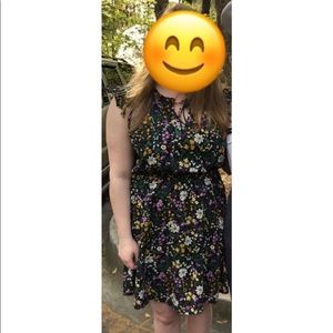 Black floral dress
